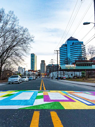 Downtown Durham pedestrian crosswalk